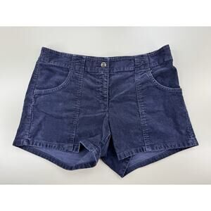 J.Crew Women’s Corduroy Shorts Size 6 Navy Blue Boho Fall Mid Rise Cotton